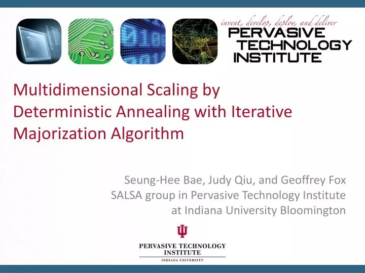 multidimensional scaling by deterministic annealing with iterative majorization algorithm