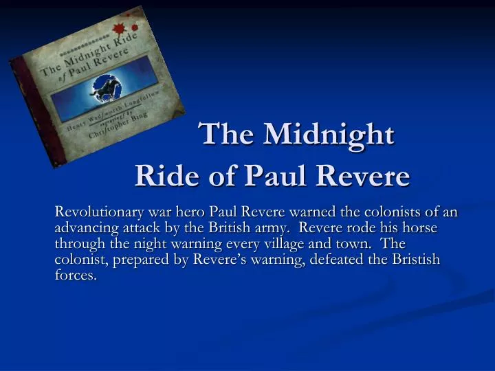 the midnight ride of paul revere