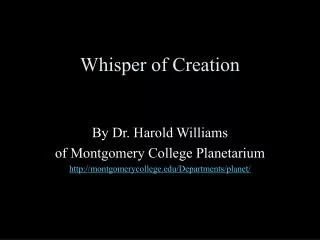 Whisper of Creation