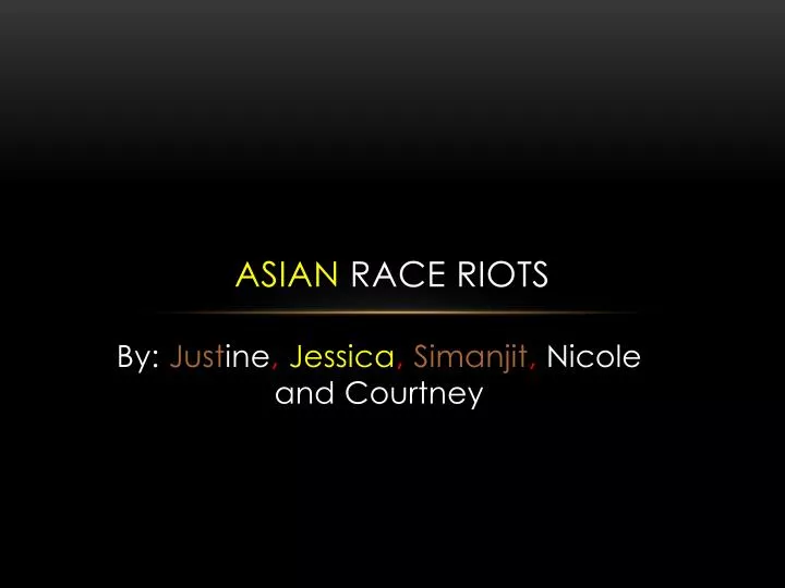 asian race riots