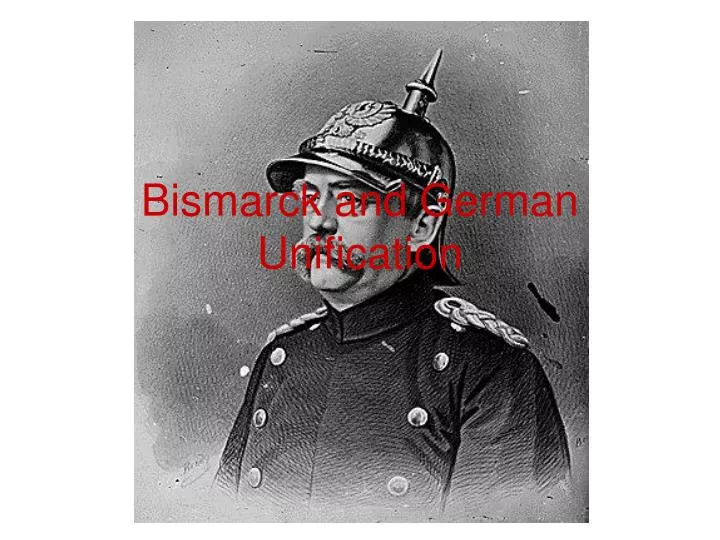 bismarck and german unification