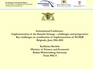 EU Strategy for the Danube Region Priority Area 8 | Competitiveness of enterprises, including cluster development