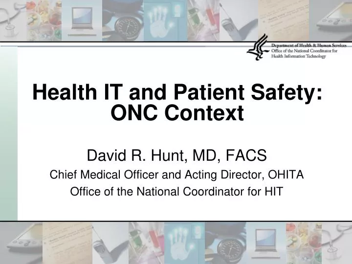 health it and patient safety onc context