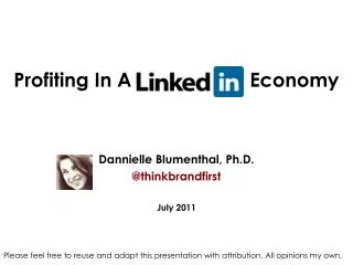 Profiting In A LinkedIn Economy