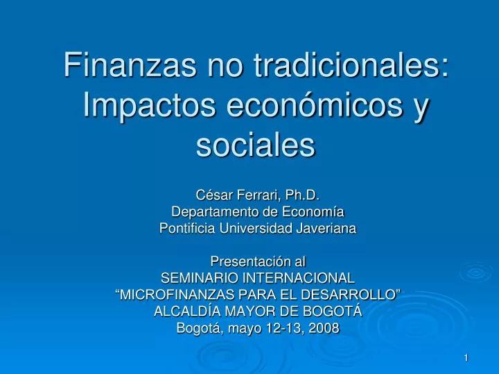 finanzas no tradicionales impactos econ micos y sociales