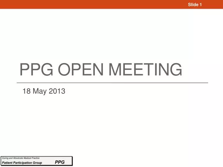 ppg open meeting