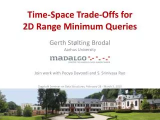 Time-Space Trade-Offs for 2D Range Minimum Queries