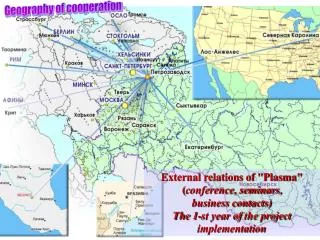 External relations of &quot;Plasma&quot; ( ? onference, seminars, business contacts) The 1-st year of the project i