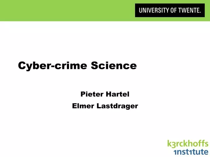 cyber crime science