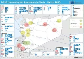 ECHO Humanitarian Assistance in Syria - March 2013