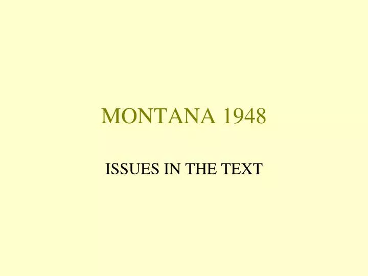 montana 1948