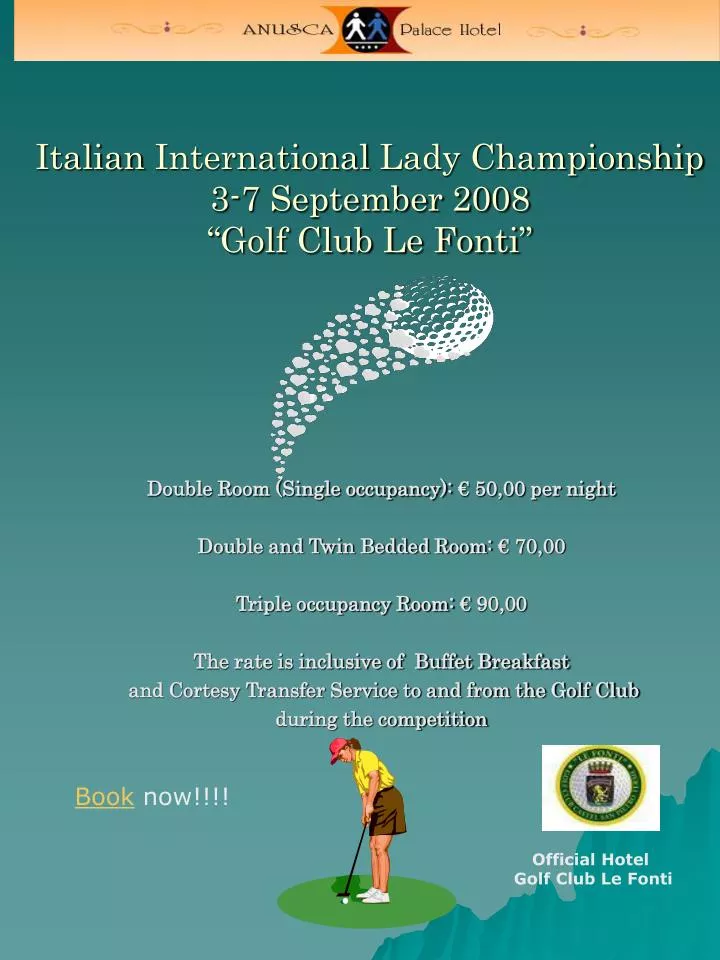 italian international lady championship 3 7 september 2008 golf club le fonti