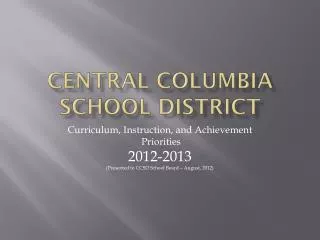 Central Columbia School District