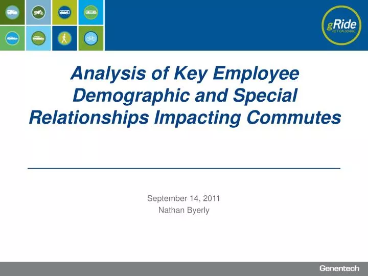 analysis of key employee demographic and special relationships impacting commutes