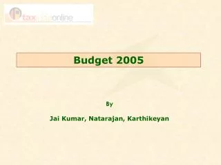 Budget 2005