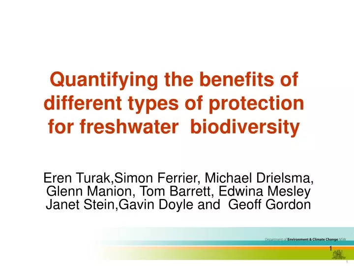 quantifying the benefits of different types of protection for freshwater biodiversity