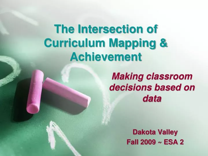 the intersection of curriculum mapping achievement