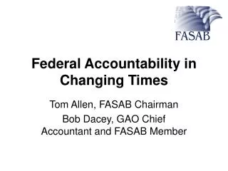 Federal Accountability in Changing Times