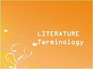 LITERATURE Terminology