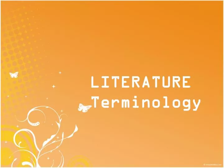 literature terminology