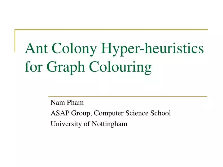 PDF) An Ant Colony based Hyper-Heuristic Approach for the Set