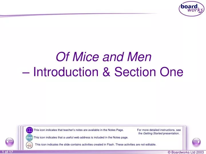 of mice and men introduction section one