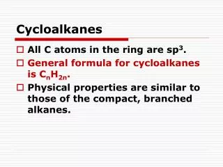 Cycloalkanes