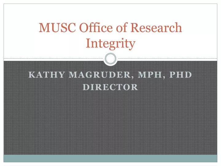 musc office of research integrity