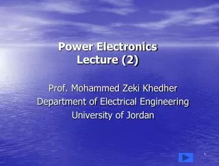 Power Electronics Lecture (2)