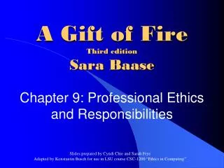 a gift of fire third edition sara baase