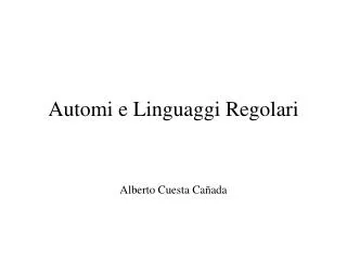 automi e linguaggi regolari