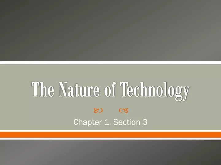 the nature of technology