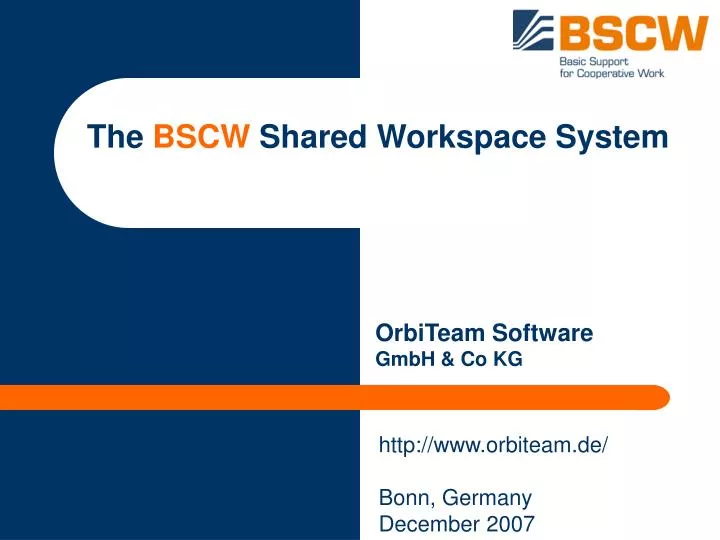 the bscw shared workspace system