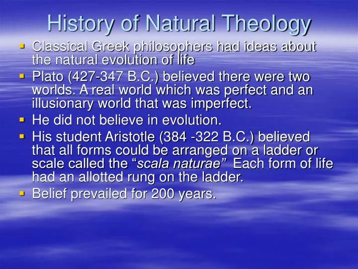 history of natural theology