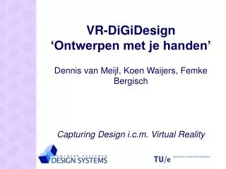 VR-DiGiDesign ‘Ontwerpen met je handen’
