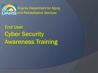 End User Cyber Security Awareness Training