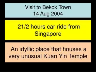 Visit to Bekok Town 14 Aug 2004