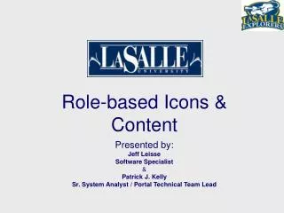 Role-based Icons &amp; Content