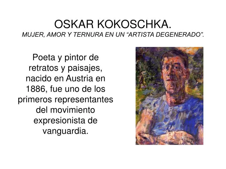 oskar kokoschka mujer amor y ternura en un artista degenerado