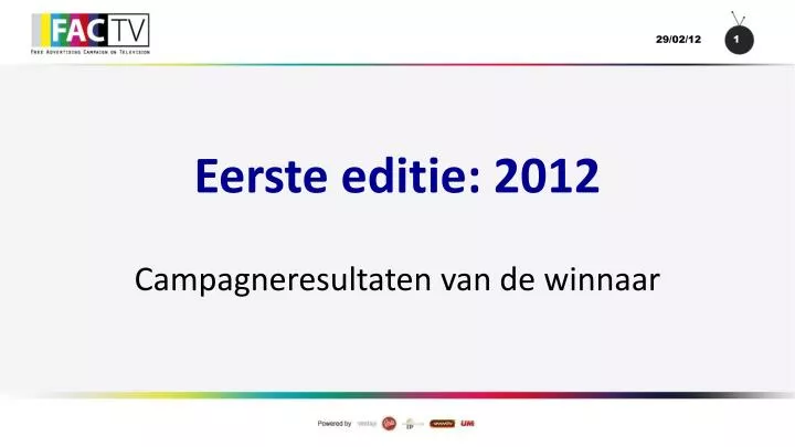 eerste editie 2012