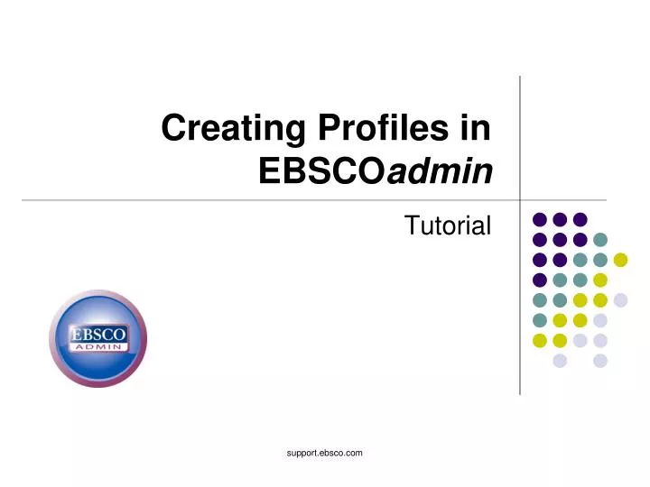 creating profiles in ebsco admin