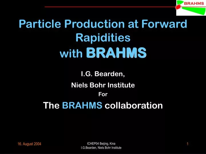 particle production at forward rapidities with brahms
