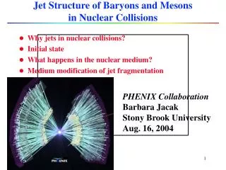 Jet Structure of Baryons and Mesons in Nuclear Collisions