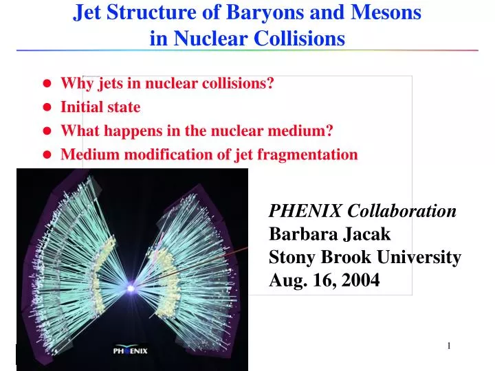 jet structure of baryons and mesons in nuclear collisions