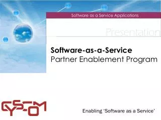 Software-as-a-Service Partner Enablement Program