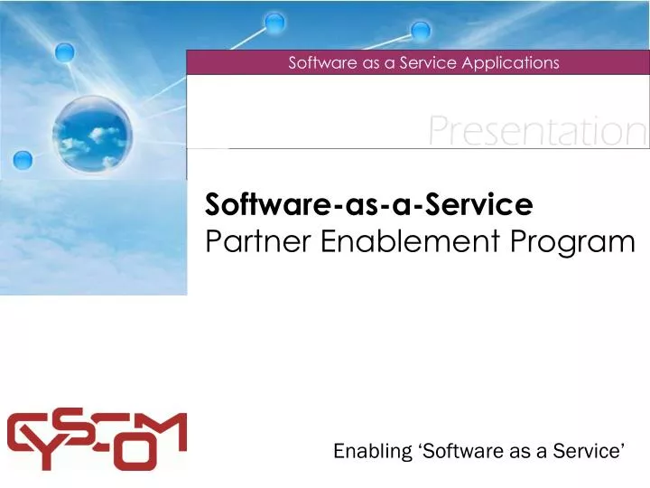 software as a service partner enablement program