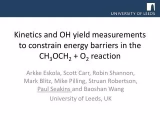 Kinetics and OH yield measurements to constrain energy barriers in the CH 3 OCH 2 + O 2 reaction