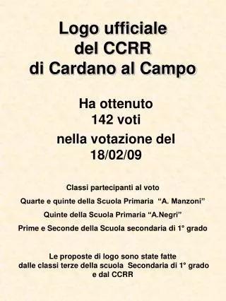 Logo ufficiale del CCRR di Cardano al Campo