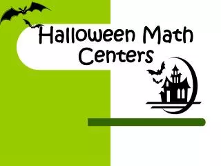 Halloween Math Centers