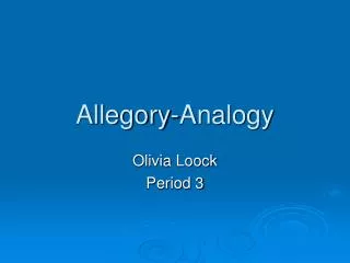 allegory analogy